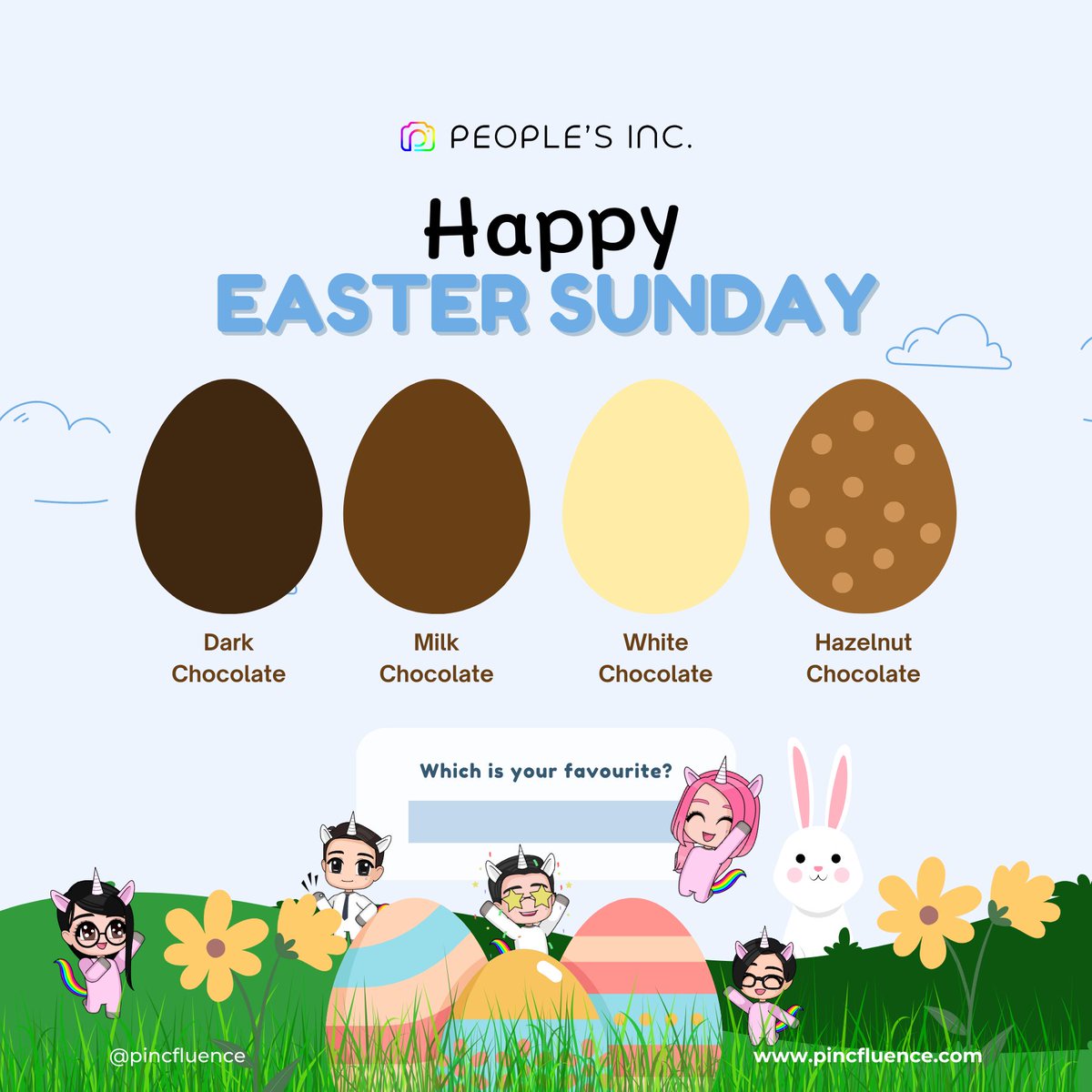 pincfluence's tweet photo. Happy Easter! 🐰🌷🥚

Which is your favourite chocolate? Comment below!

Head to https://t.co/ZLWghrIbxl to start your influencer marketing campaign today! 🚀 #Easter #InfluencerMarketing #Pincfluence #NewBeginnings https://t.co/cJ3kfDXdVB
