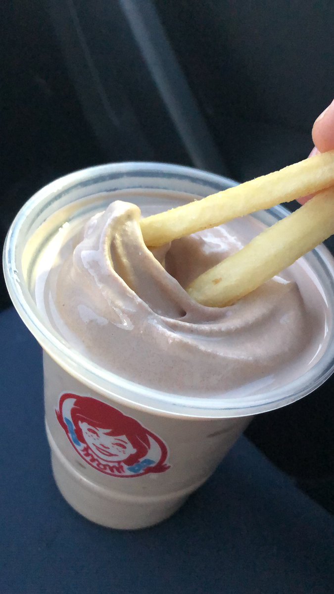 MillingPat's tweet image. Am I the only one that does this?  It feels wrong but also so right.

@Wendys
