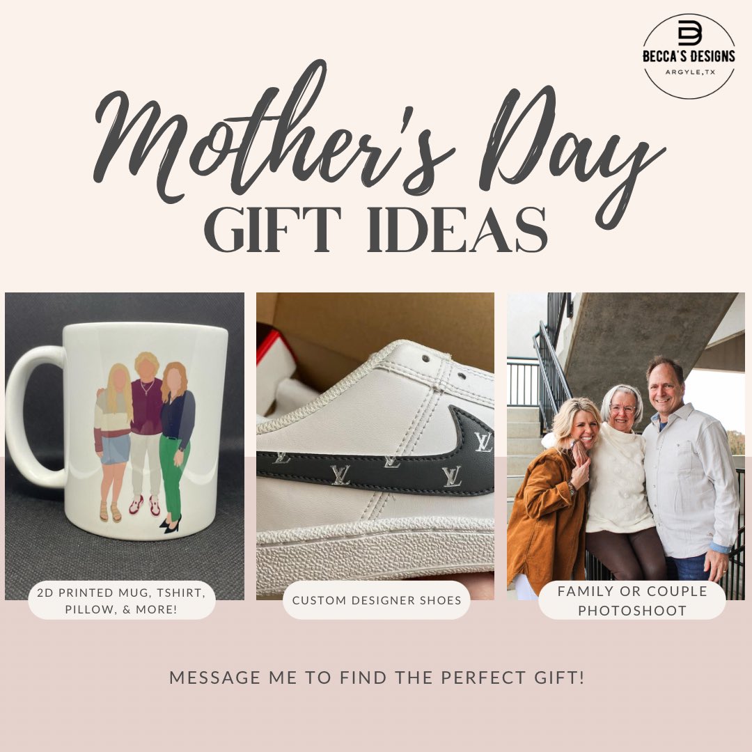 beccasdesignstx's tweet photo. Looking for the perfect Mother’s Day gift??? Scroll through our page😉

#beccasdesigns #art #artist #mothersday #giftideas #txtech #lubbock #dfw #custom #smallbusiness https://t.co/BKG5v2oudz