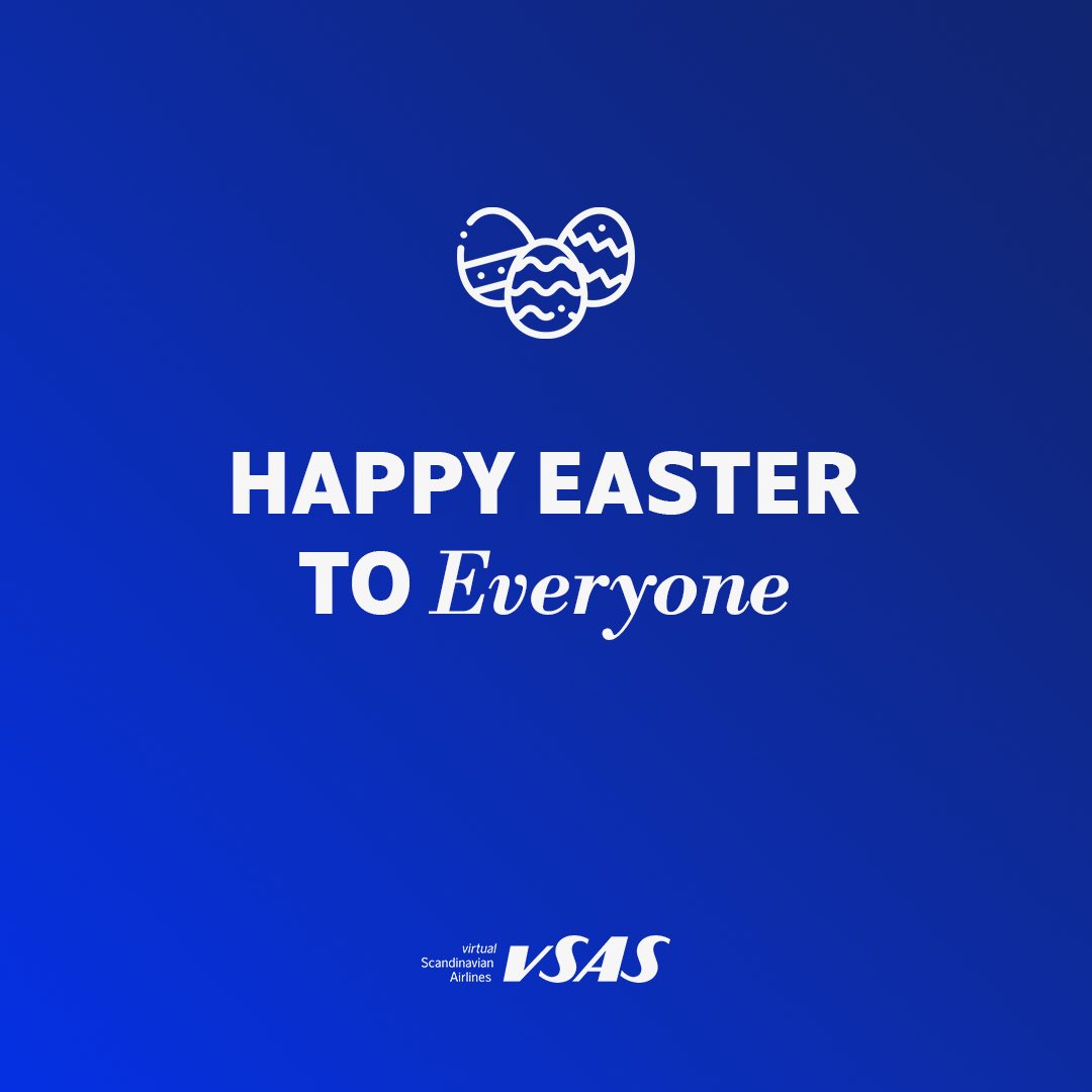 flysasvirtual's tweet photo. @flysasvirtual wishes everyone a happy and joyful easter season! 🐣

Check out our brand new website: https://t.co/WnSNlx44ZY 

#virtualairline #msfs2020 #msfs #flightsim #flightsimulator #virtualpilot #aviation #avgeek #flysas #flysasvirtual #sas #sasva https://t.co/4W233W0s8I