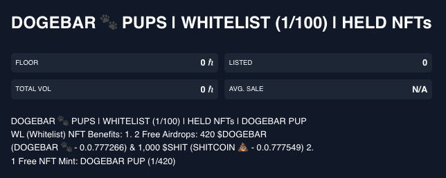 HELDiWanKenHODL's tweet photo. 2 new #HBARNFT collections are now available on @ZuseMarket β‘οΈ
https://t.co/IqDwtkiN6I
https://t.co/BKVLgZHfqU
TY for the quick listing & support, #ZUSE! π
#DOGEBARPups #Sophie #HELDNFTs #MuchFuture https://t.co/w0Z2g6YJDp