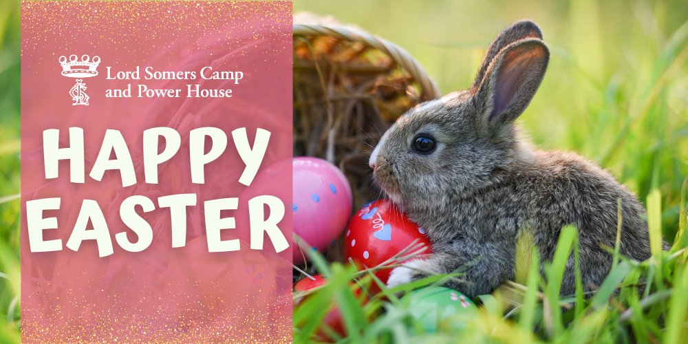 Lord Somers Camp and Power House wishes you a very Happy Easter 🐰
This year let's have our baskets filled with plenty of love 🥰, good health and happiness😃 and of course, loads of chocolates 🍭🍬🍫