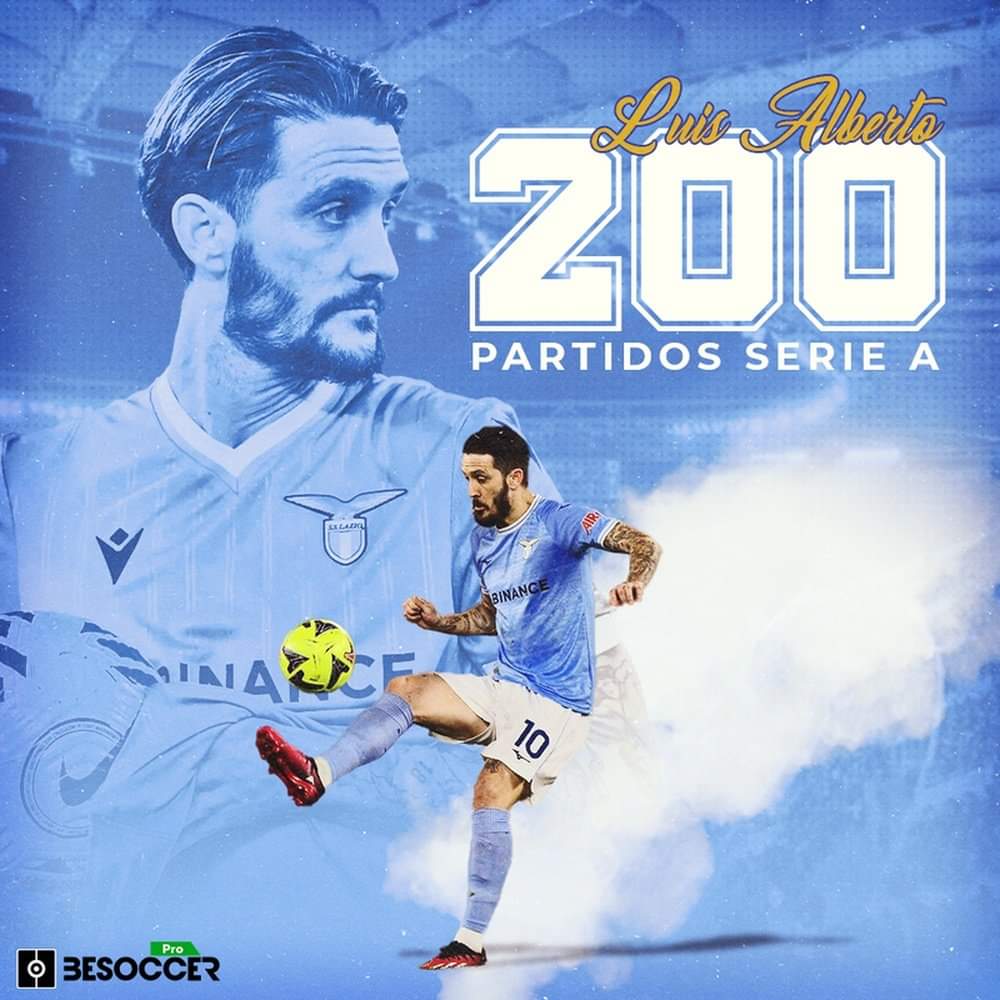 🎖 أكمل لويس ألبرتو 200 مباراة في #SerieA مع لاتسيو اليوم
🦅
#لاتسيو #لاتسيالي #ايمبولي #ساري #لوتيتو #سافيتش 
#SerieA #Lazio #sslazio #yallerslazio #forzalazio #laziostyle