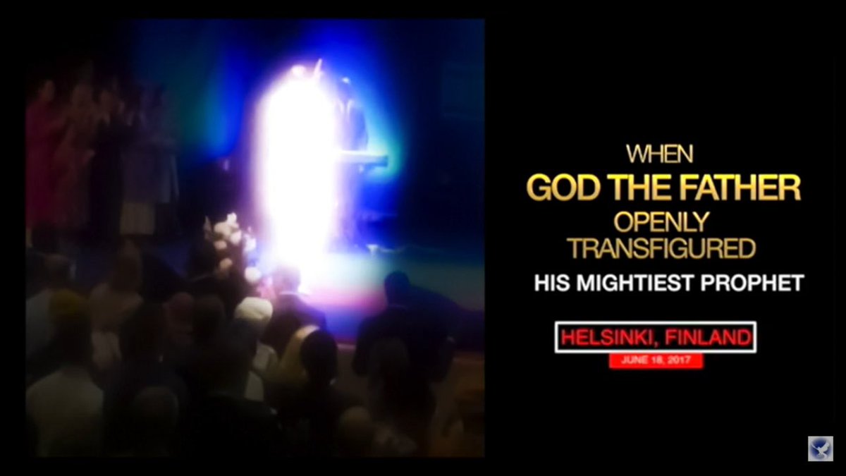 WHEN GOD THE FATHER OPENLY TRANSFIGURED HIS MIGHTIEST MIGHTIEST MIGHTIEST PROPHETS IN HELSINKI, FINLAND.

There he was transfigured before them. His face shone like the sun, and his clothes became as white as the light.
(Matt 17:2) #GlobalOnlineSermon https://t.co/lESzt2N7AO