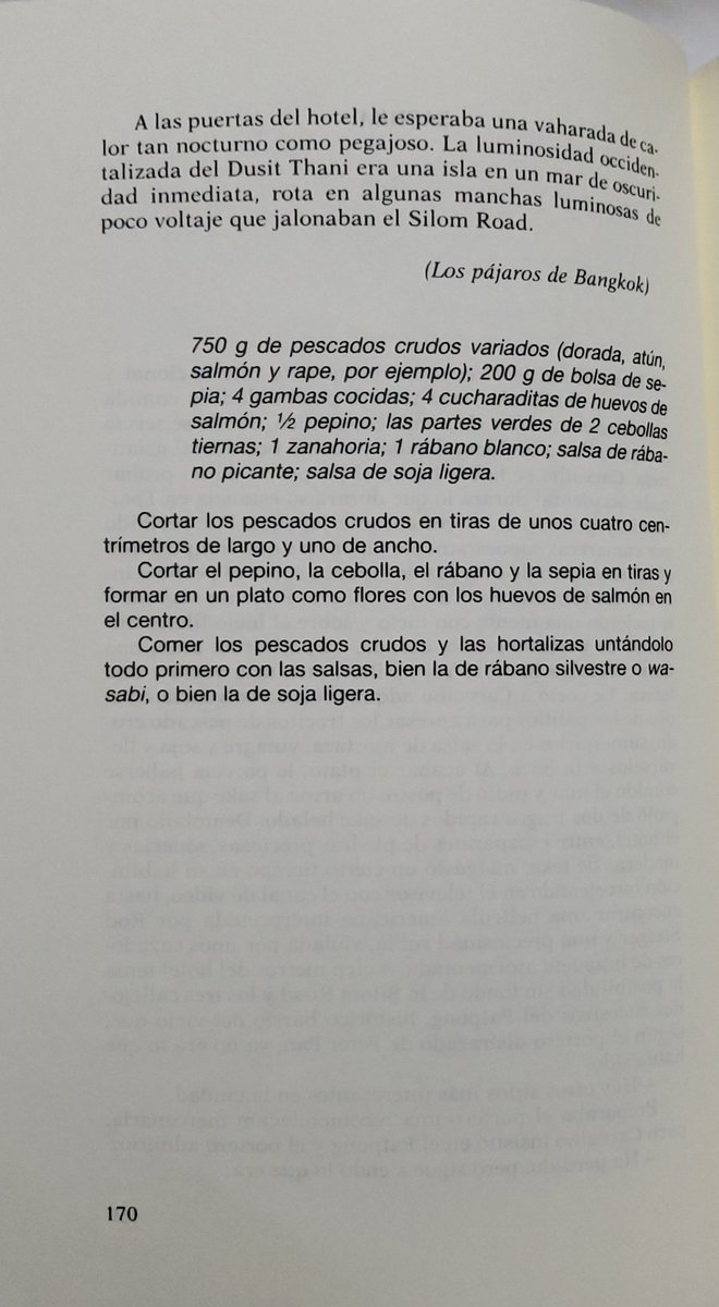 untándolo todo primero con las salsas, bien la de rábano silvestre o wasabi, o bien la soja ligera.
#NovelaNegra
#DomingoDeGanarSeguidores
#Gastronomia
#Donmingo
#MeSiguesTeSigo
#TeSigoDeVuelta
#PepeCarvalho
#Hoy