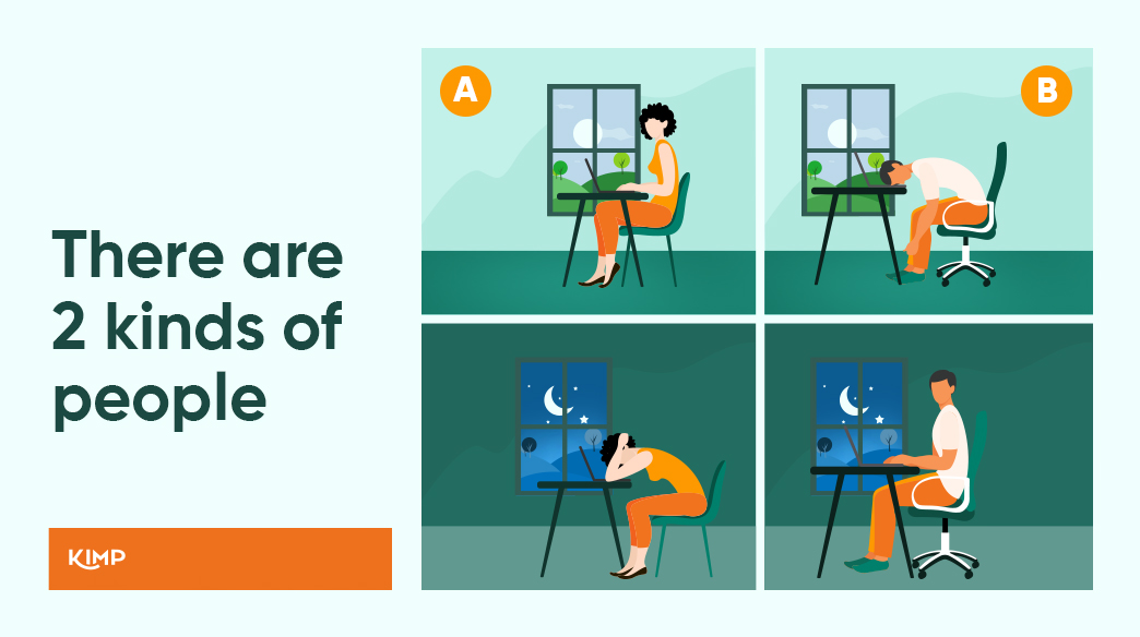 getkimp's tweet image. Are you a night owl 🦉 or an early bird? 🌅

#workmode #DesignWithKimp