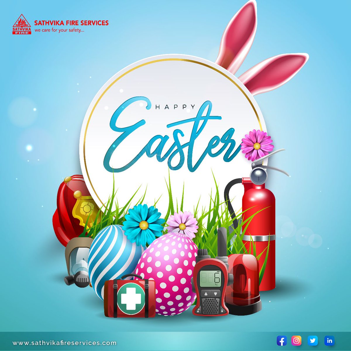 sathvikafireser's tweet photo. Team Sathvika Fire Services wishes everyone a very happy Easter https://t.co/qS9Tm48CSn