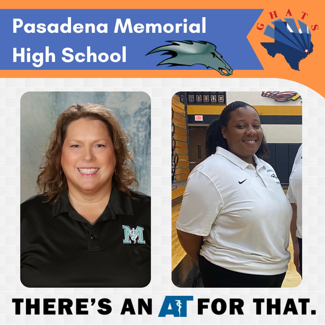 GHATSdotORG's tweet photo. There's an AT for compassion and integrity: Pasadena Memorial High School. #TheresAnATForThat #NATM2023 #AT4ALL #AT4Me @NATA1950 @SWATAD6 @tsata_team @TexasSSAT https://t.co/tw2Tl61Mhy