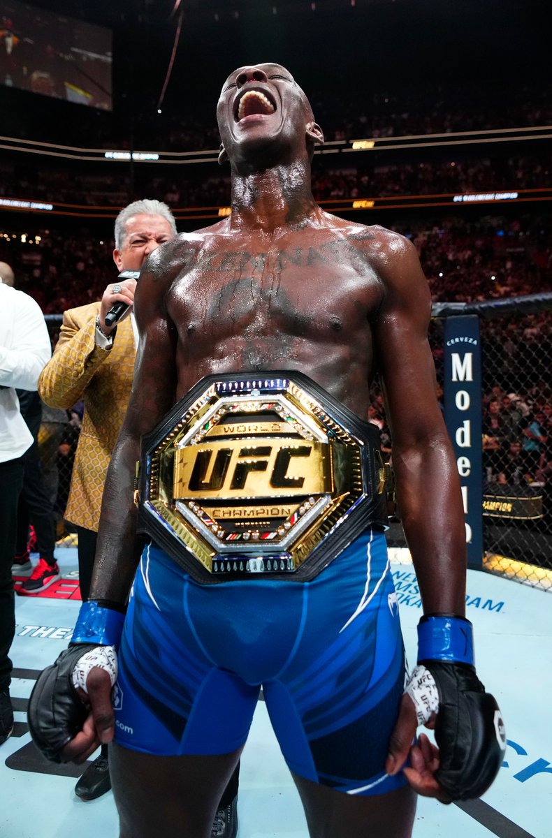 UFCEurope's tweet photo. Revenge is Sweet for @Stylebender! 🏆 #UFC287 https://t.co/2kxmx16DHC
