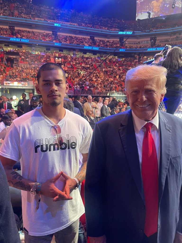 DiamondUpgrade's tweet image. Man of the year 2023... and he's standing next to Donald Trump.

#UFC287
