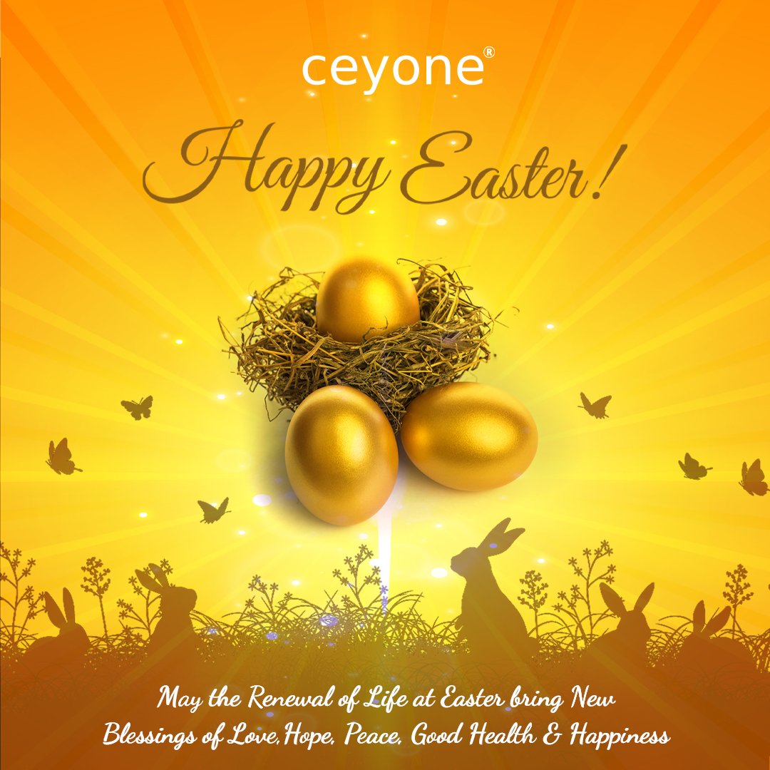 theceyone's tweet photo. May the renewal of life at Easter bring new blessings of Love, Hope, Peace, good Health & Happiness
#easter #happyeaster #easterbunny #spring #eastereggs #easterdecor #bunny #family #art #food #eggs #easterbasket #jesus #easteregg #happy #goodfriday #ceyonemarketing #CEYONE https://t.co/Tb04SUUPP5