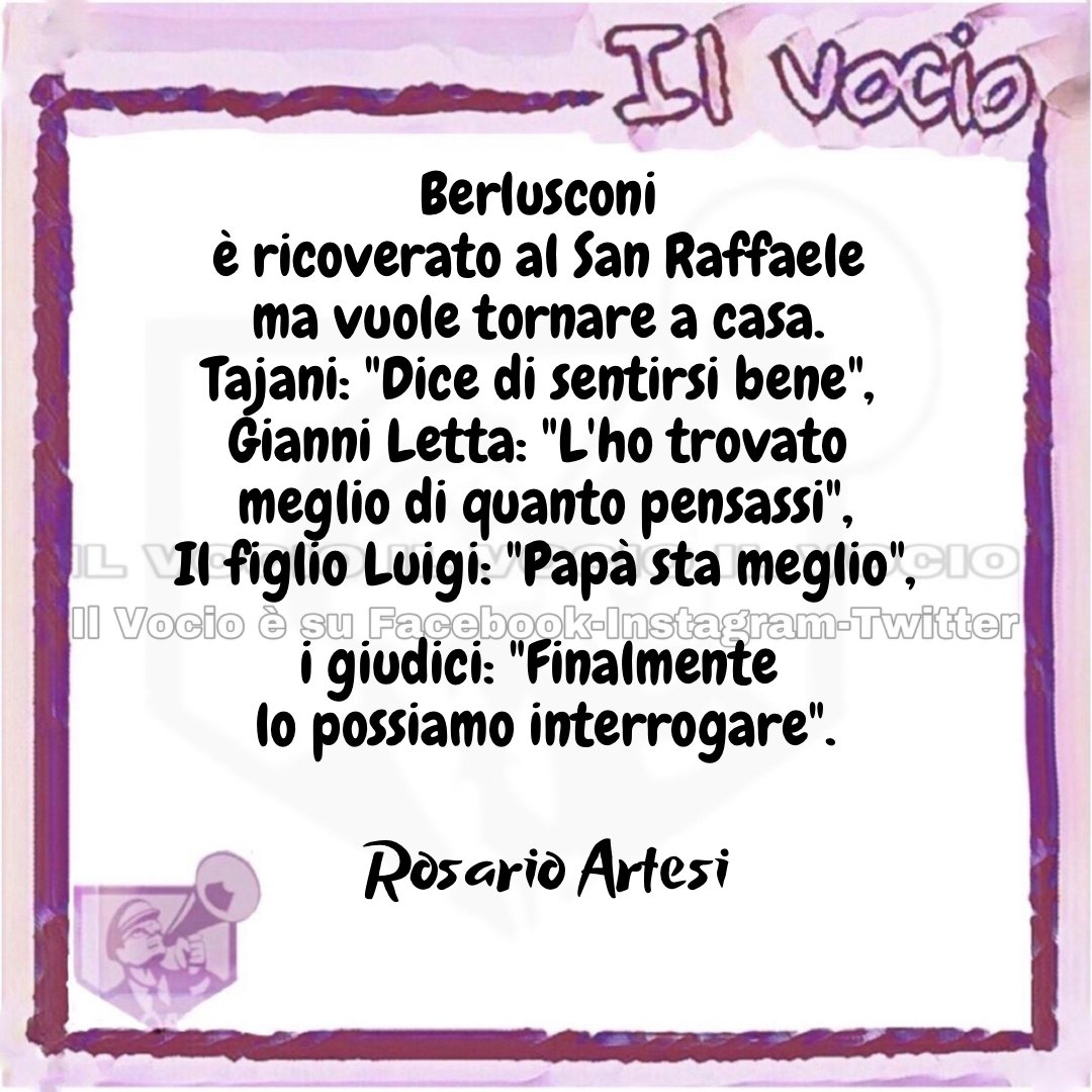 #rosarioartesi #9aprile #ilvocio #Berlusconi #Intensiva #Pasqua #GianniLetta #Tajani #giudici #udienza