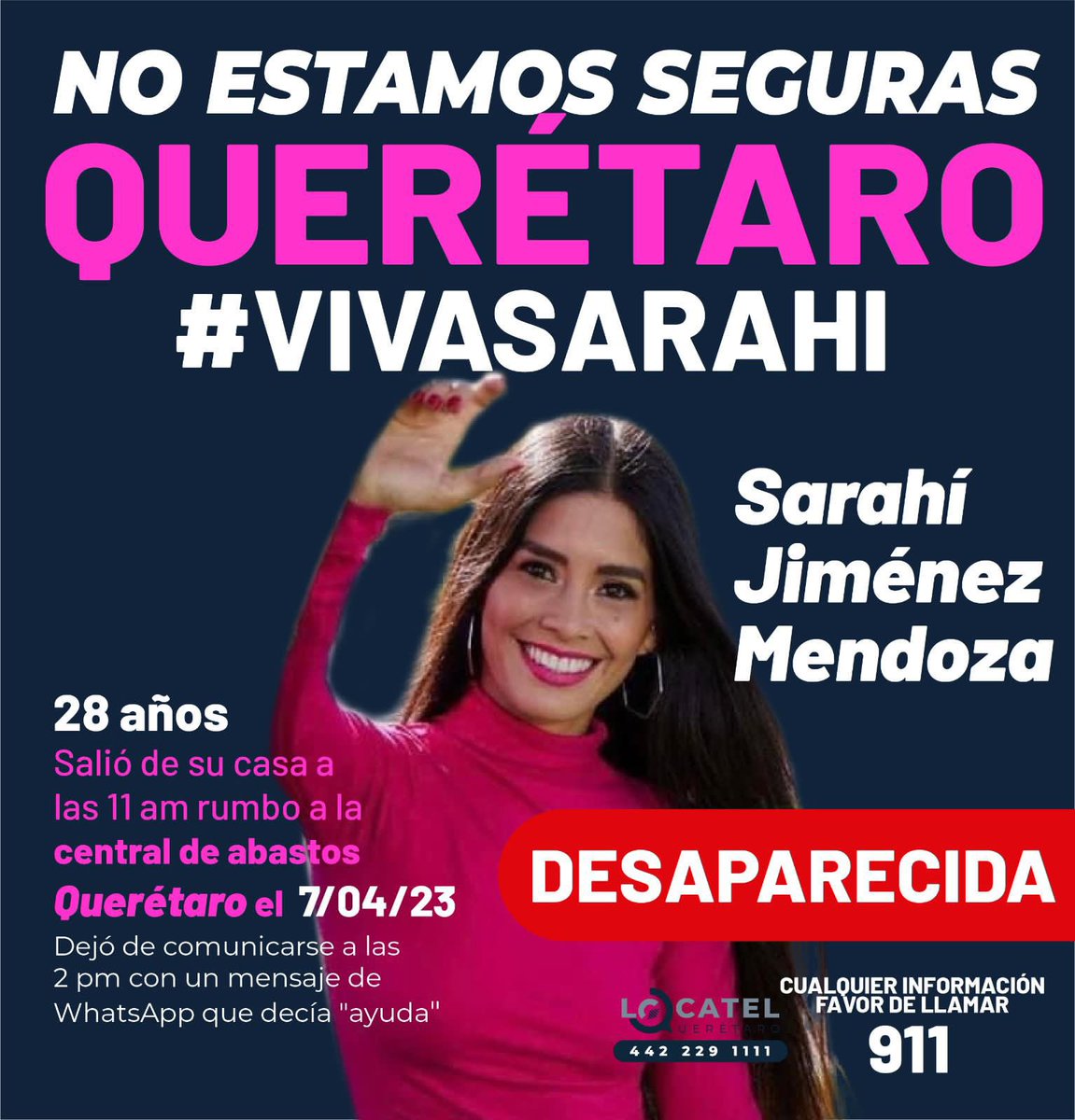 HELP

Difundamos por favor 
Sarahí desapareció en Querétaro 
<a href="/makugo/">Mauricio Kuri</a> 
Pidamos a las autoridades su ayuda para encontrarla. ¡Unidos hacemos la diferencia!