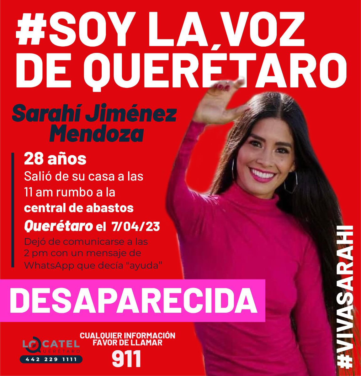 rosiorozco's tweet photo. HELP

Difundamos por favor 
Sarahí desapareció en Querétaro 
@makugo 
Pidamos a las autoridades su ayuda para encontrarla. ¡Unidos hacemos la diferencia! https://t.co/3UzVZYolpL