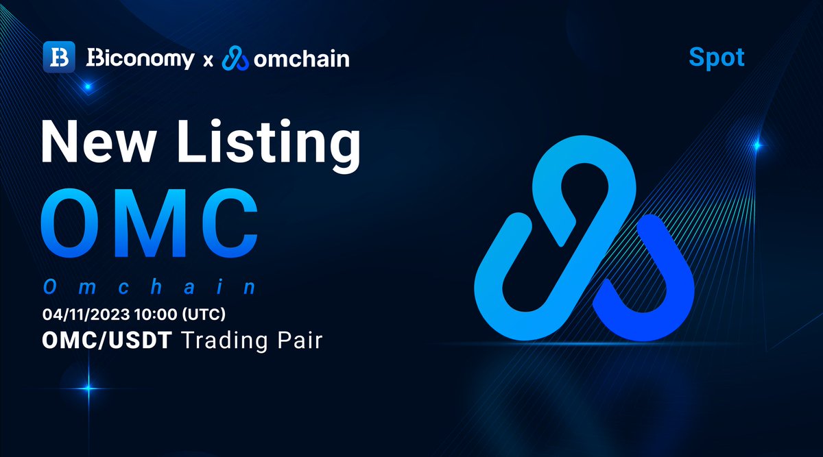 BiconomyCom's tweet photo. 🚀 #Biconomy is listing @omchainio (#OMC) for Spot Trading!🚀

#Omchain is an EVM compliant PoA blockchain that uses IBFT2 consensus algorithm!🔥

🗓️Trading: 10:00 on 04/11/2023 (UTC)
🗓️Deposit & withdraw: 10:00 on 04/09/2023 (UTC)

Full Details👉 https://t.co/MlENQd8vKA

#BiconomyExchange #BIT #Crypto #Trading