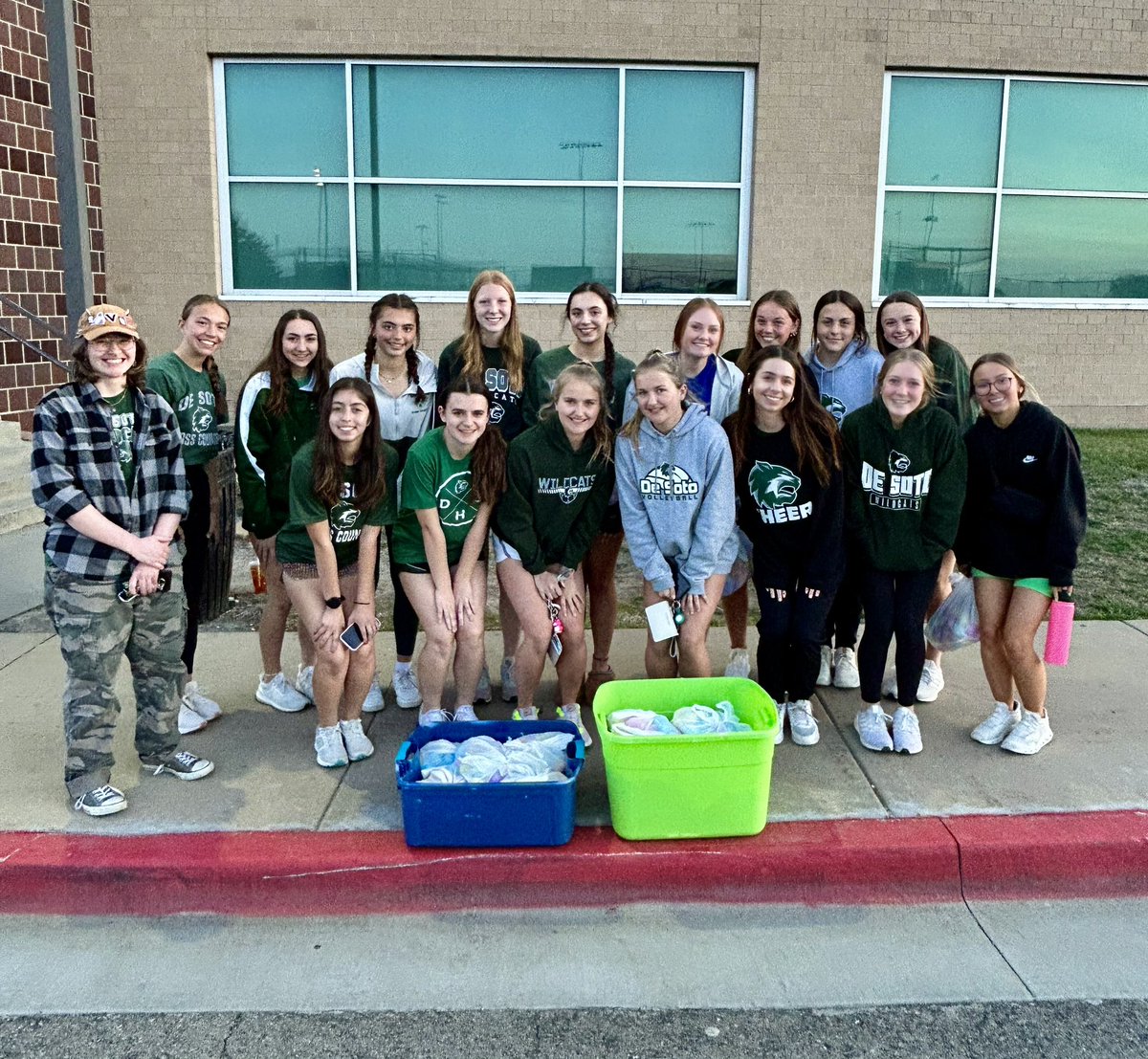 Lindsay Hothan (@lhothan) on Twitter photo Saturday night Easter Shenanigans! 🐣Your DHS Cats Care is supporting “Eggs for a Cure” for Cystic Fibrosis. Getting ready to hit the town, hiding Easter Eggs for families who donated to this amazing cause. 💚
Thank you, Cats Care students! <a href="/DeSotoWildcats/">De Soto Wildcats</a> Saturday night Easter Shenanigans! 🐣Your DHS Cats Care is supporting “Eggs for a Cure” for Cystic Fibrosis. Getting ready to hit the town, hiding Easter Eggs for families who donated to this amazing cause. 💚
Thank you, Cats Care students! <a href="/DeSotoWildcats/">De Soto Wildcats</a>
