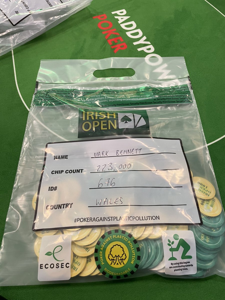 MBen10__'s tweet image. Managed to bag up 223,000 for Day 3 of the @paddypowerpoker @Irish_PokerOpen 

Rough last level to end the day…

Coming back to 6,000/12,000 BBA.

160 players remain,
Locked up €2,990.
€365k for the winner!

Restart @ midday tomorrow! 

Let’s hope the spin continues 🚀👀

☘️🇮🇪