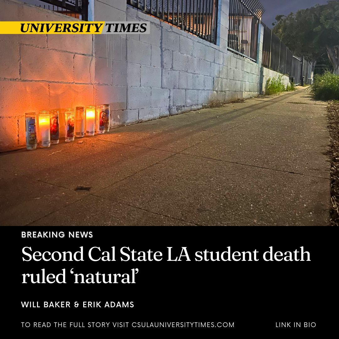 BREAKING NEWS: An autopsy report confirms 2nd Cal State LA student death as natural.

To read the full story click the link below:

smpl.is/6pxea

✏️ <a href="/erikwadams/">Erik W.A.</a> , Senior Multimedia Reporter
✏️/ 📸 <a href="/Willbakeriii/">will baker</a> , Multimedia Editor

 #BreakingNews #CalStateLA #ElSereno