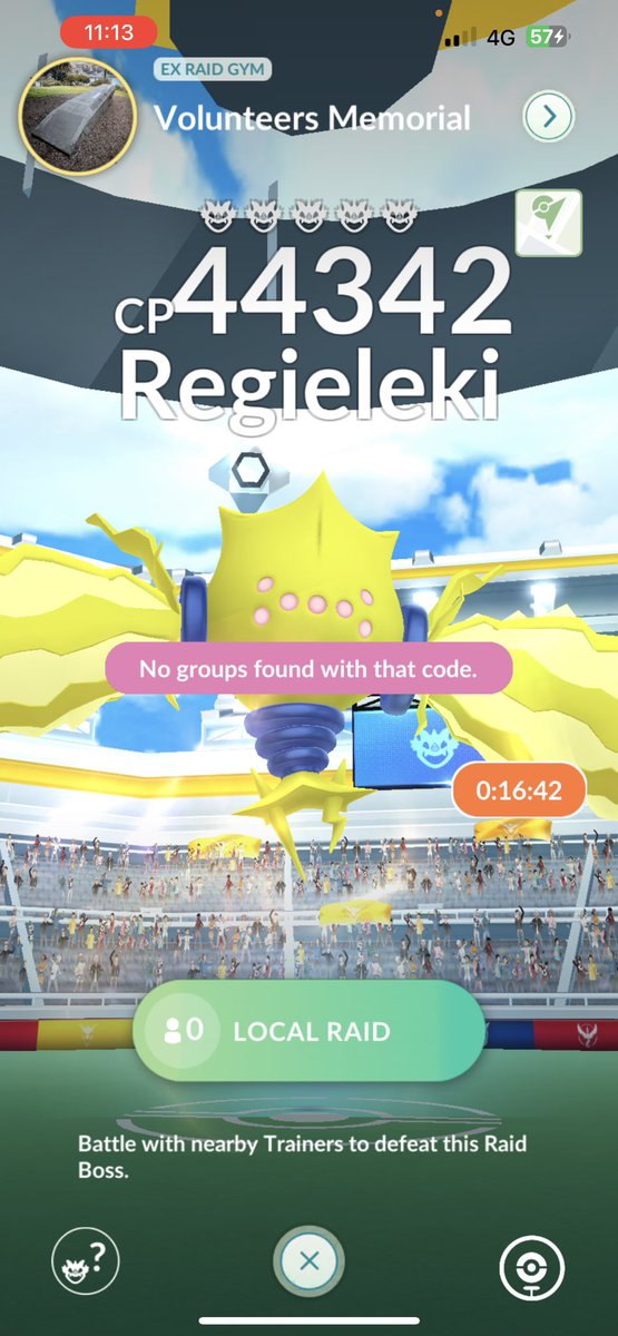 A whole group of people walked over a 1km to this raid and no one can join. We’ve all restarted our apps, nothing works. 🙄

#PokemonGO