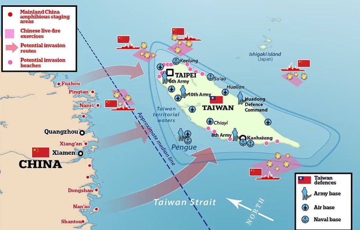 Mario Nawfal on Twitter "BREAKING Taiwan is currently encircled by