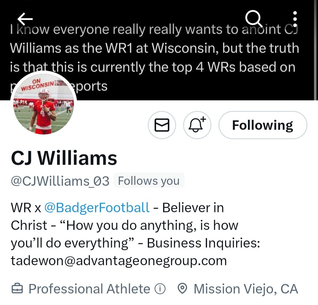 Evan Flood on Twitter "Peep the header. He comin' Badgers"