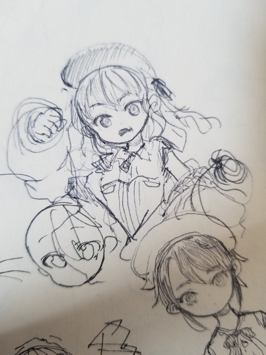 新しいボールペン試し描き。 