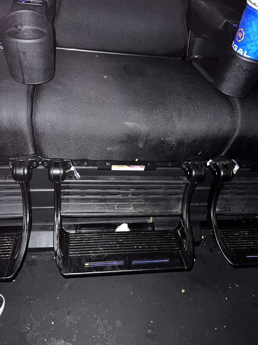 SqueakyChalupa's tweet photo. Regal City North, Chicago: Not pictured; the nacho cheese I had to clean off my seat with toilet paper after asking/waiting for staff for something to wipe my seat off. $50 to sit in someone else’s nasty. 🙄
@RegalMovies https://t.co/4xfeY2DNhN