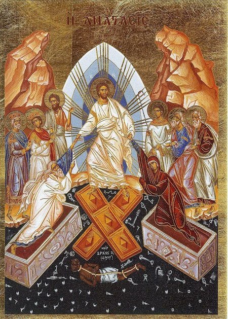 DcnTimK's tweet image. Christ is Risen from the  dead! By death He trampled death and to those in the tombs, He granted Life!