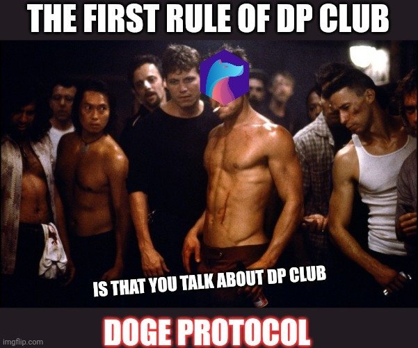 dogeprotocol1's tweet photo. Meme Sunday : DP CLUB

The first rule of DP Club is that you talk about DP Club.

#dpclub #DogeProtocol #fightclub #crypto #blockchain #dogep https://t.co/sNUoQcOT98