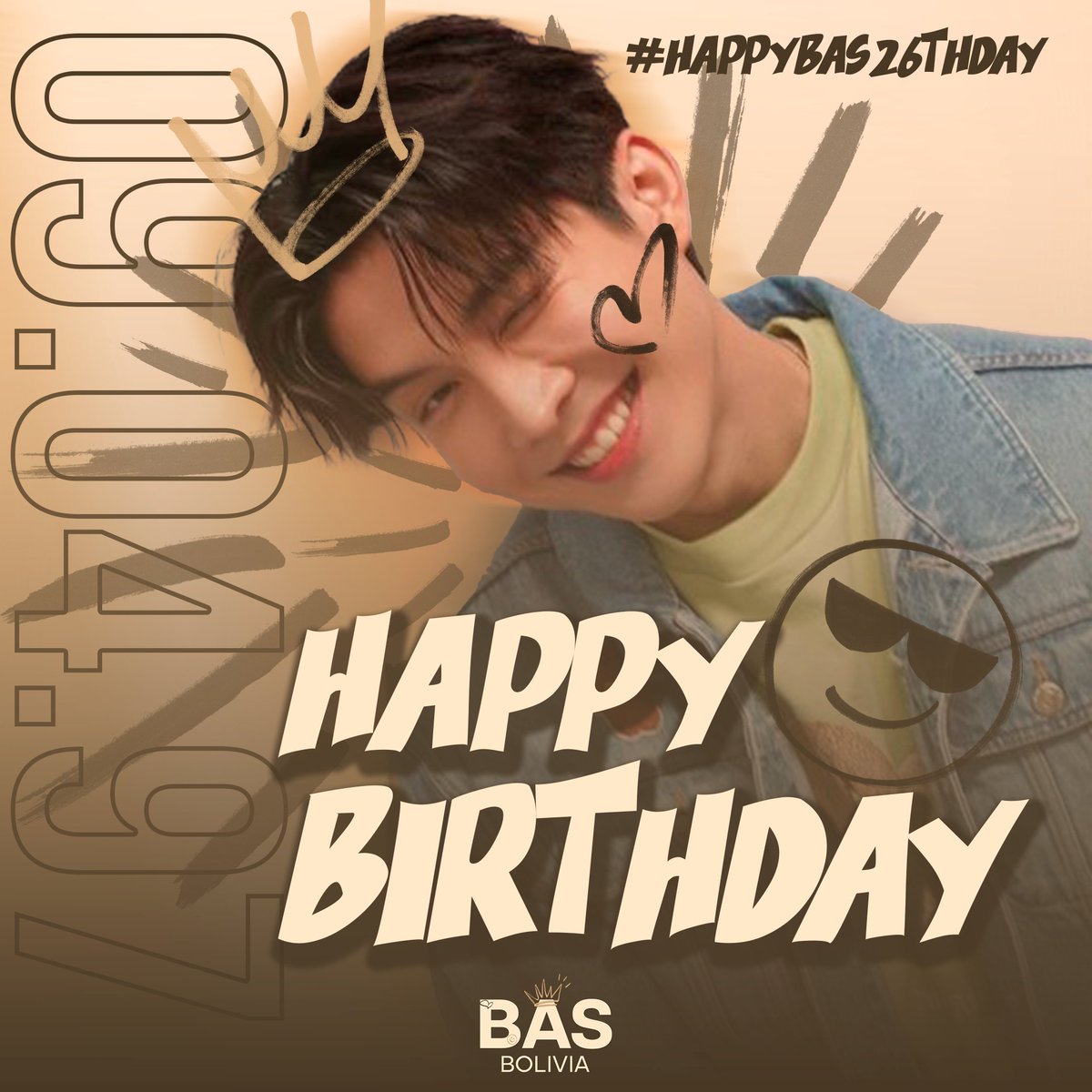 basvpr_bolivia's tweet photo. 🙀 Happy 26th Birthday dear Bas, wish you all the best and hope you enjoy all the beautiful things in life @basvpr_ 💛

⋮ #Basvpr #Remembas #HappyBAS26thDay ⋮ ッ https://t.co/QZdX3QzxA1