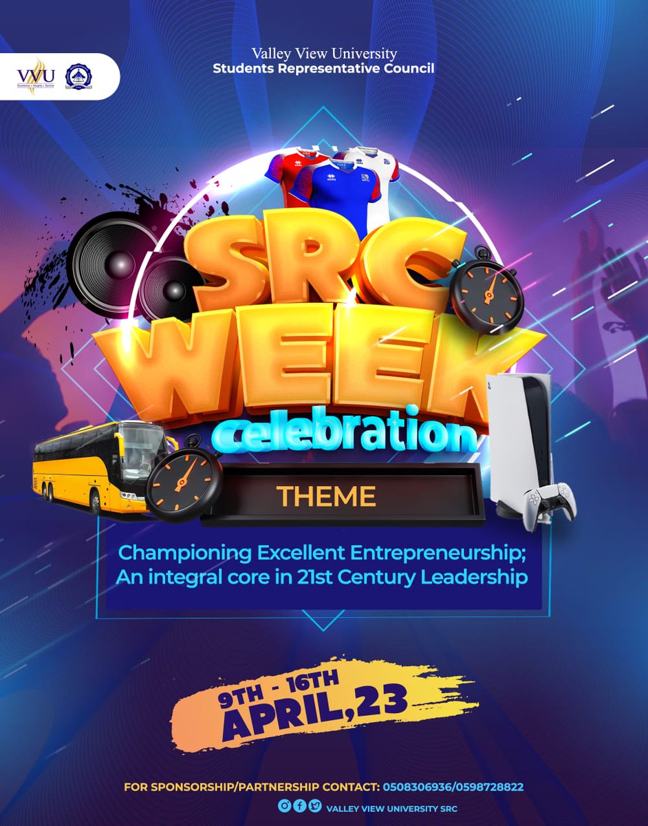 cossavvu's tweet photo. Valley View University's SRC week is going to be bigger and better this year, are you ready for it?
#cossavvu #vvu #valleyviewuniversity #graphicdesign #art #digitalart
#src #srcweekcelebration #SRCweek #SRC2023 #SRCfun #SRChappiness https://t.co/mOPX5P3rld