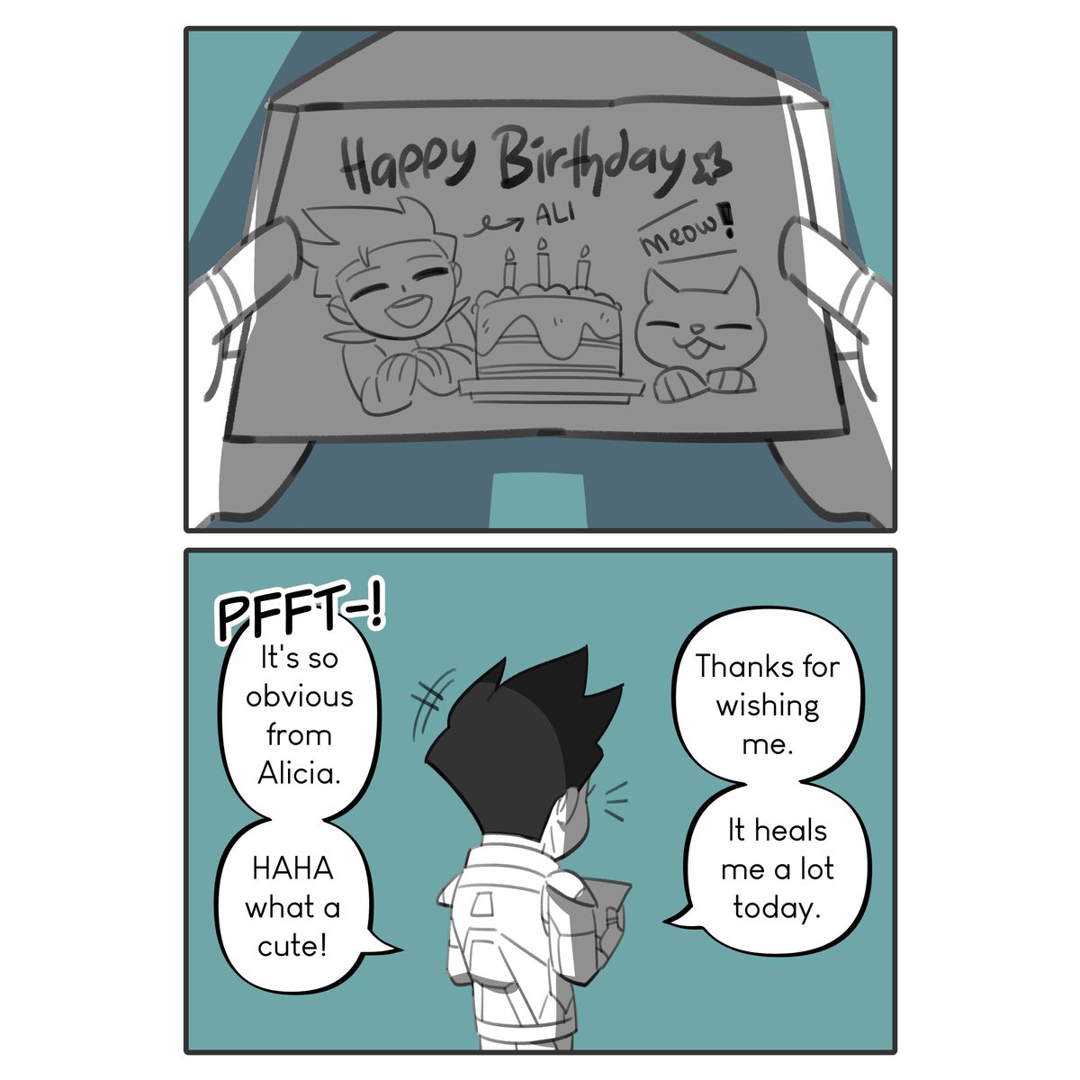 ryqfaeh's tweet photo. But, it's okay cuz I'm not a robot. I made a mistake as a human. But, hey—! Here the gift for our birthday boi, Ali!!! 🥳🎊

HAPPY BIRTHDAY to @ejen_ali —! Our such a cute and handsome boi of MATA Academy. 😘💕

Be a good and great agent! Also an amazing student—! ✨

(Part 2/3) https://t.co/JuUGHCuXp1
