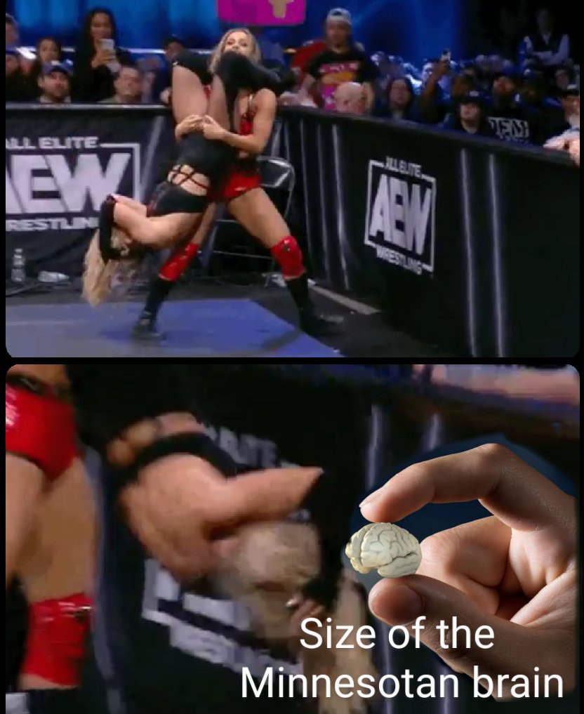 CodysCigar's tweet photo. @TheJuliaHart This is where it all went wrong @annajay___ ...everybody knows head attacks on them are pointless, and double pointless if they're blonde because of all that air cushioning around it 
 #AEW #Rampage #TeachableMoment https://t.co/EtSeaesktC