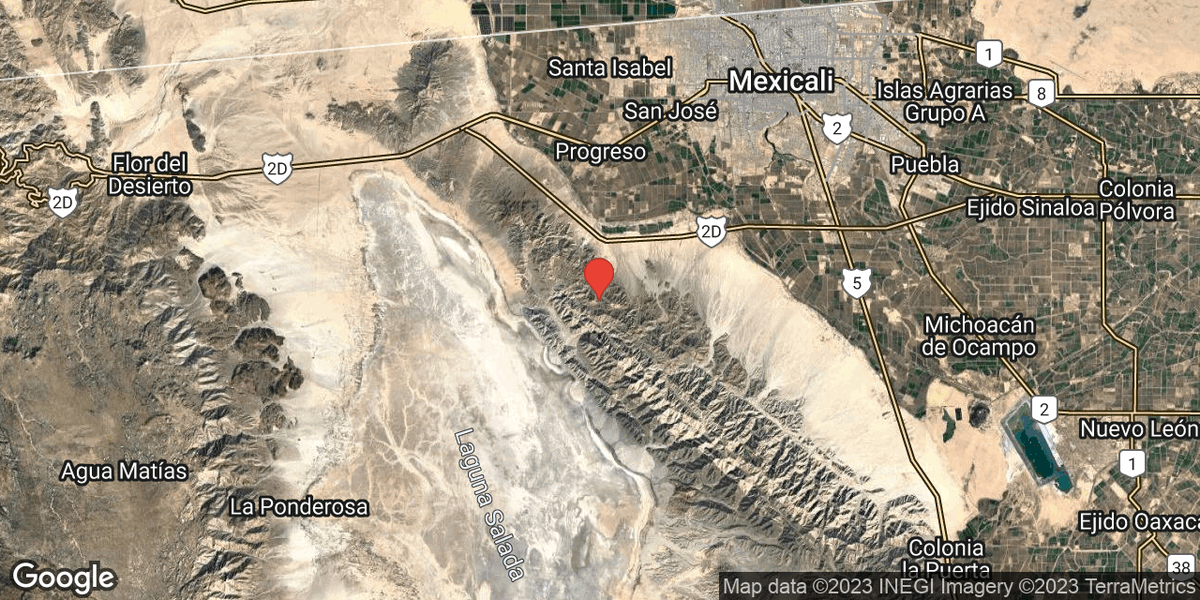 Earthquake today yuma az map