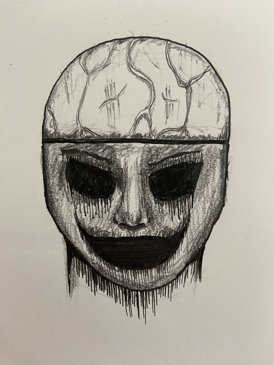 empstudioarts's tweet photo. “Mask”

Meh. Just messing around. Creative juices are not flowing today.

#drawingblock #horrorart #darkart https://t.co/A3BGK7QTvt