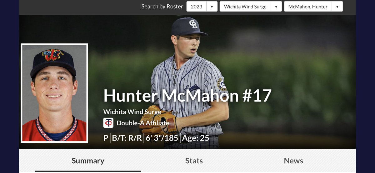 StaleyBaseball's tweet photo. In his 1st outing of the season, former Staley Falcon, Hunter McMahon, threw 2 scoreless innings w/ 3 K’s to pick up a hold for the Wichita Wind Surge.
Wichita is the AA affiliate of the Minnesota Twins.  Keep dealing Hunter!!! @SHSFalcons @N2SportsStaley @northlandbuzz https://t.co/IG4L2cVQmg