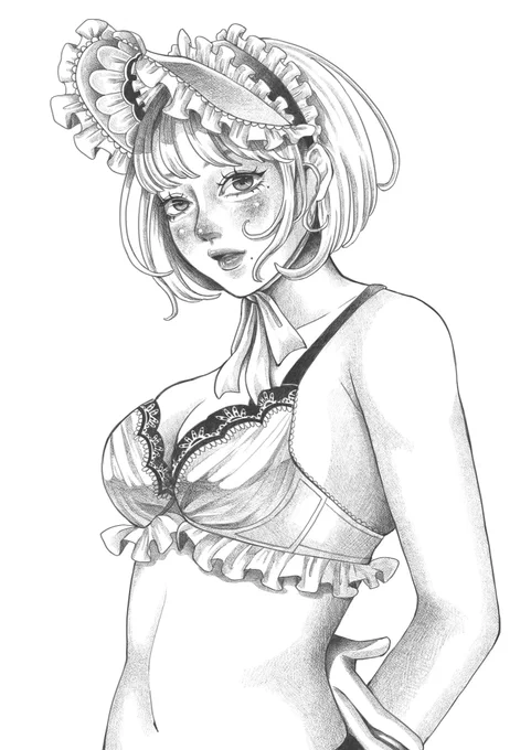 フリルなおんなのこ#イラスト #illustration 