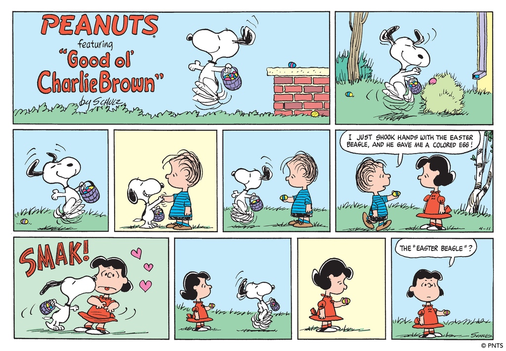 🌷Special Holiday Hours Alert! 🌷⁠ ⁠ The Schulz Museum will be closed this Sunday, April 9, in observance of Easter. We will reopen on Monday, April 10, at 11:00 am.⁠ ⁠ This Peanuts Sunday comic strip was first published on 4/11/1971. ⁠ Museum hours: schulzmuseum.org/visit/hours-an…