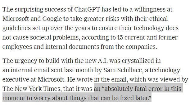 WillOremus's tweet photo. The tech industry has gone from "move fast and break things" to "move fast and break things OR DIE" https://t.co/f8HiPn1nbl https://t.co/w77OLc2eTs
