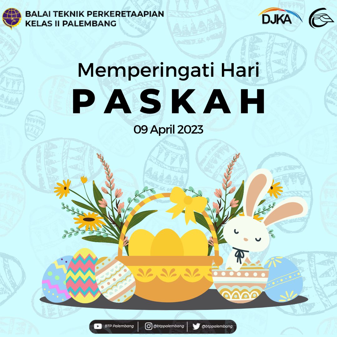 BTPPalembang's tweet photo. Selamat hari paskah bagi yang merayakan. Semoga kebangkitan Kristus memberikan berkat dan damai sejahtera bagi umatnya. https://t.co/8FkvwIha84