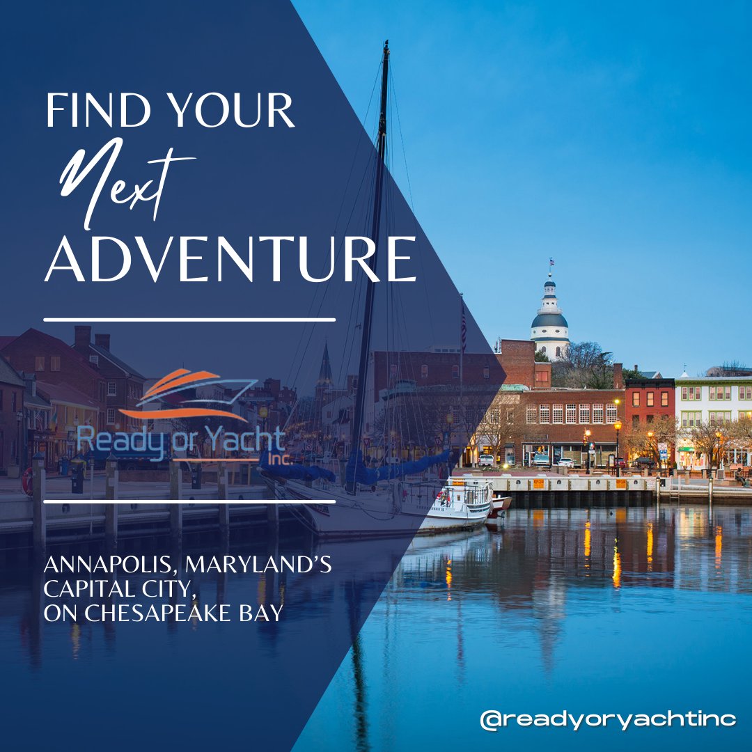 .
Our fleet at Ready or Yacht will allow you to comfortably cruise the Chesapeake Bay in class..
.
Come enjoy this unique experience on the water..
.
#maryland #baltimore #visitannapolis #downtownannapolis #visitmaryland