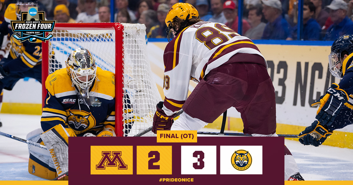 GopherHockey's tweet image. A heartbreaking end to an incredible season 💔