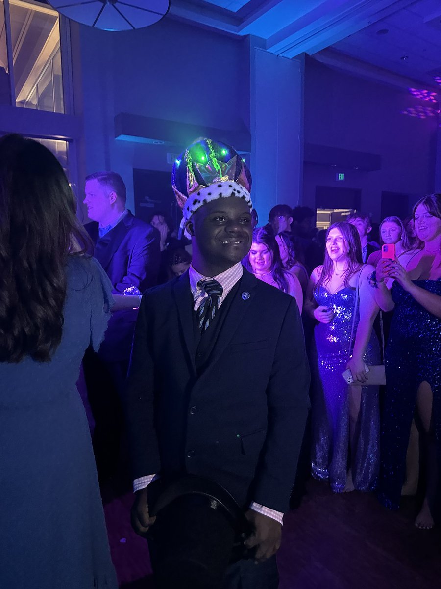 SHSFalcons's tweet photo. Congratulations to our Prom King Caleb Leonce and Prom Queen McKenna Dubes!! #OnceUponAProm @StaleyNews @NKCSchools https://t.co/taKrICWUMK