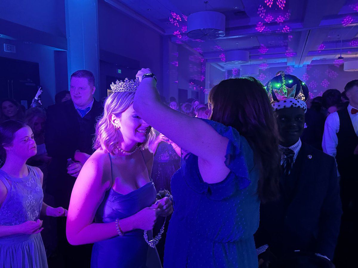 SHSFalcons's tweet photo. Congratulations to our Prom King Caleb Leonce and Prom Queen McKenna Dubes!! #OnceUponAProm @StaleyNews @NKCSchools https://t.co/taKrICWUMK