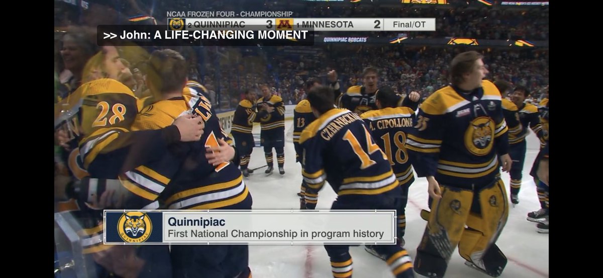 Congrats <a href="/QU_MIH/">Quinnipiac Men's Ice Hockey</a>! Big win for Quinnipiac, NATIONAL CHAMPIONS!