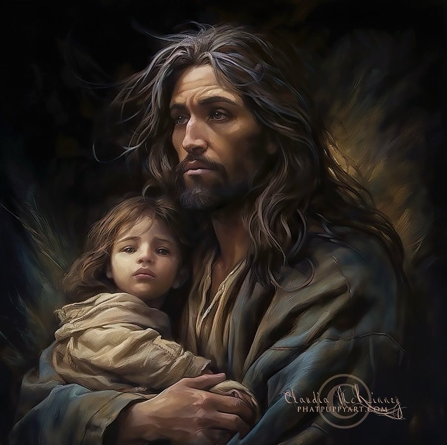 PhatpuppyArt's tweet photo. "Let the Little Children Come Unto
Me"

#digitalart #procreate #ai #photoshop #mixedmedia #christianart #easter #holyart #NFT #NFTCommunity https://t.co/0y5klt81ge