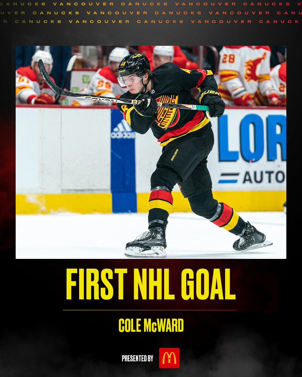 What dreams are made of.
Congrats, Cole McWard on your first NHL goal.