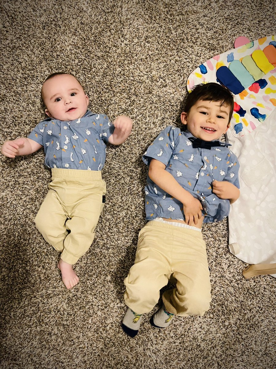 SoulReaperSarah's tweet photo. These two brothers in matching Easter outfits.🥹💙 https://t.co/od6XG0BMfl