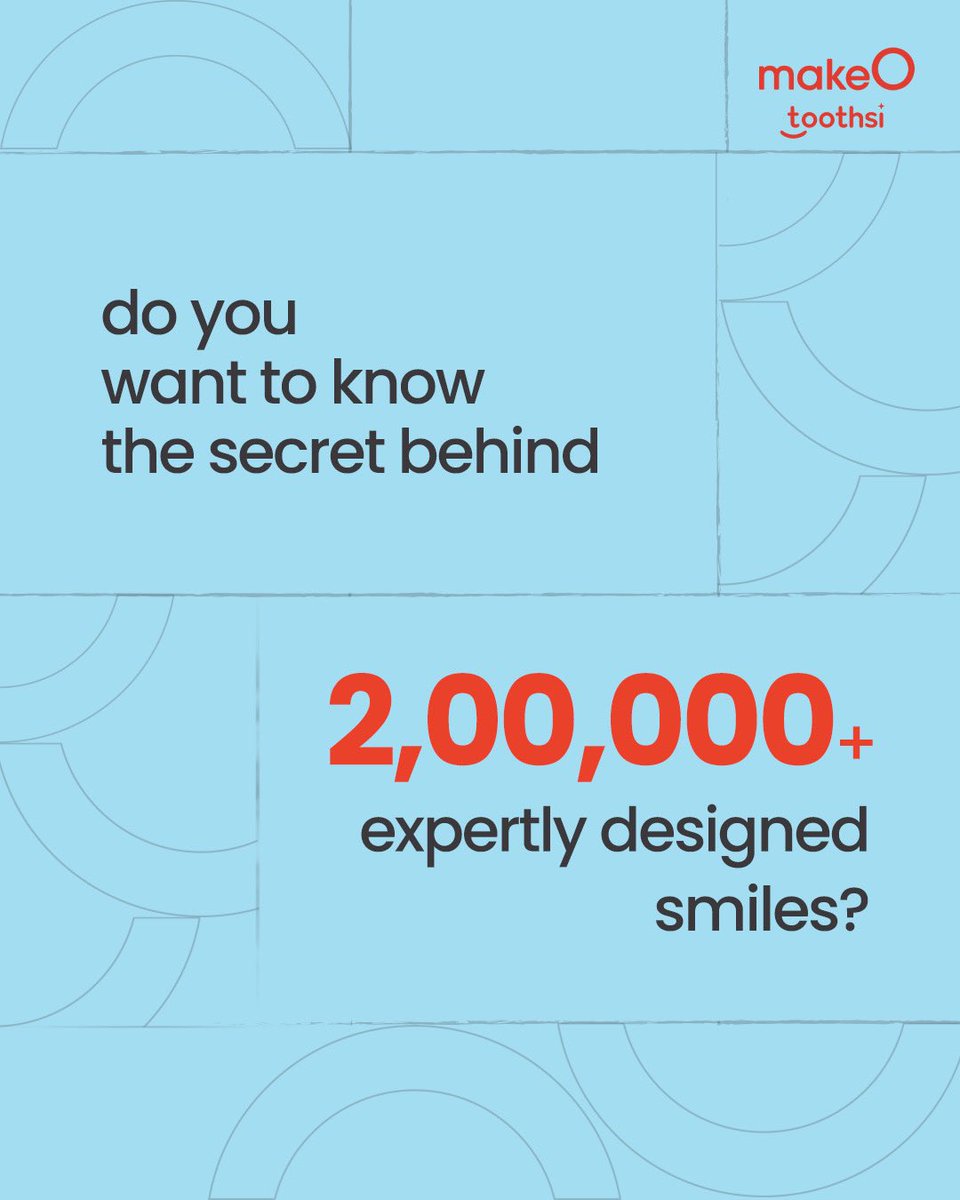 toothsialigners's tweet image. Start your teeth straightening journey with a free orthodontist consultation at makeO toothsi experience centre! Don't let crooked teeth hold you back from your perfect smile any longer!

#makeOtoothsi #teethstraightening #braces #smilemakeover #clearaligners #dental