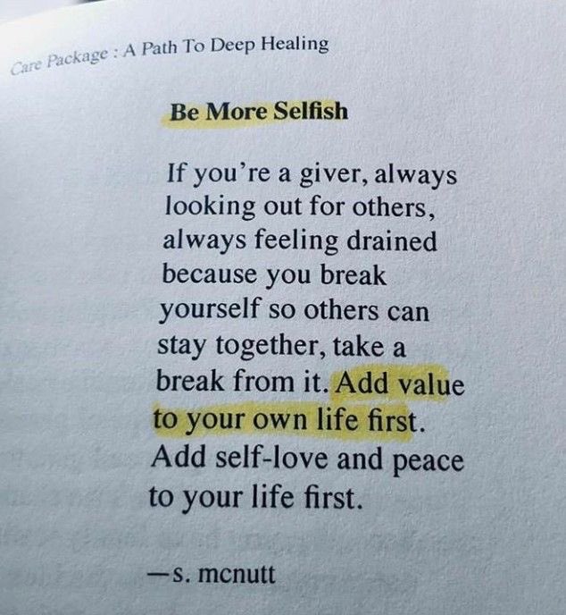 add value to your own life first